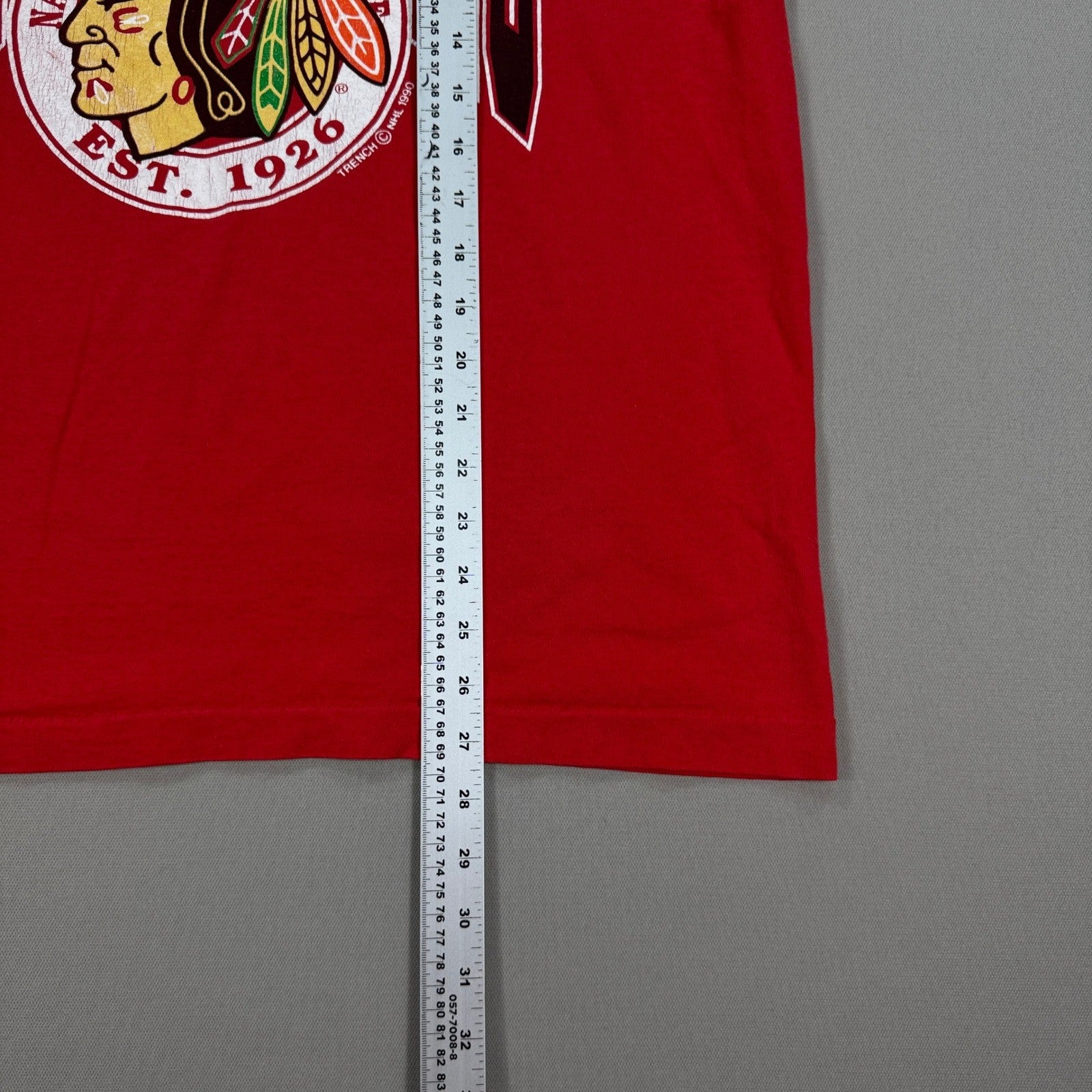 VTG Chicago Blackhawks NHL Hockey Shirt mens XL Red Single Stitch Made In USA