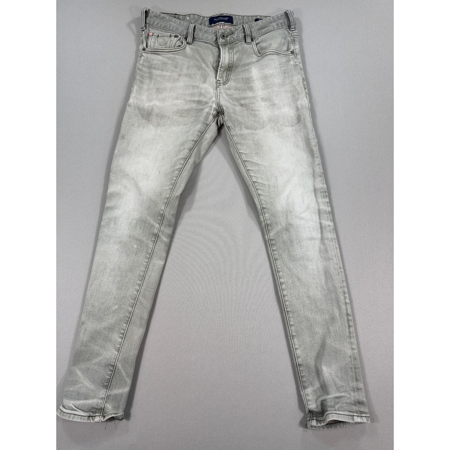 3x Scotch & Soda Jeans Skinny Fit Stretch Denim mens 32x32 Gray Blue Beige