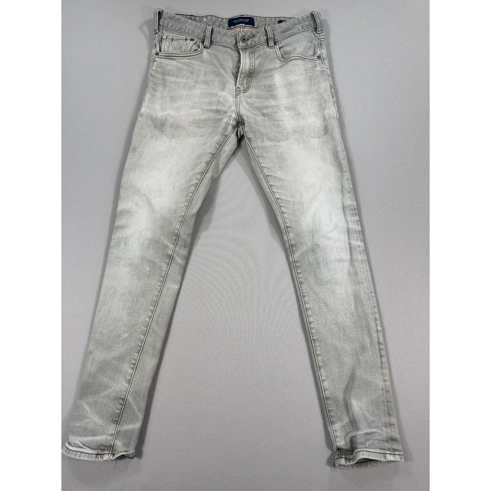 3x Scotch & Soda Jeans Skinny Fit Stretch Denim mens 32x32 Gray Blue Beige