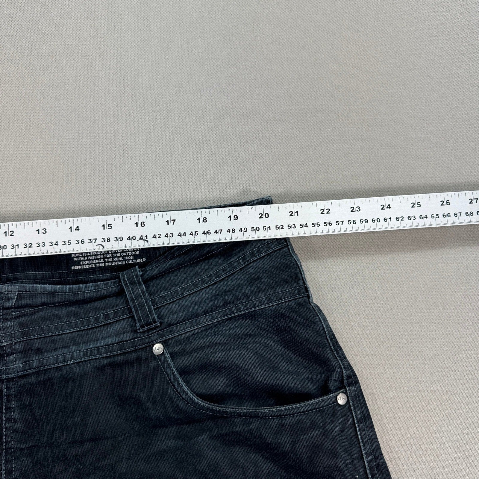 Kuhl Gunslinger Vintage Patina Dyed Jeans Mens 40x32 Indigo Stretch Baggy