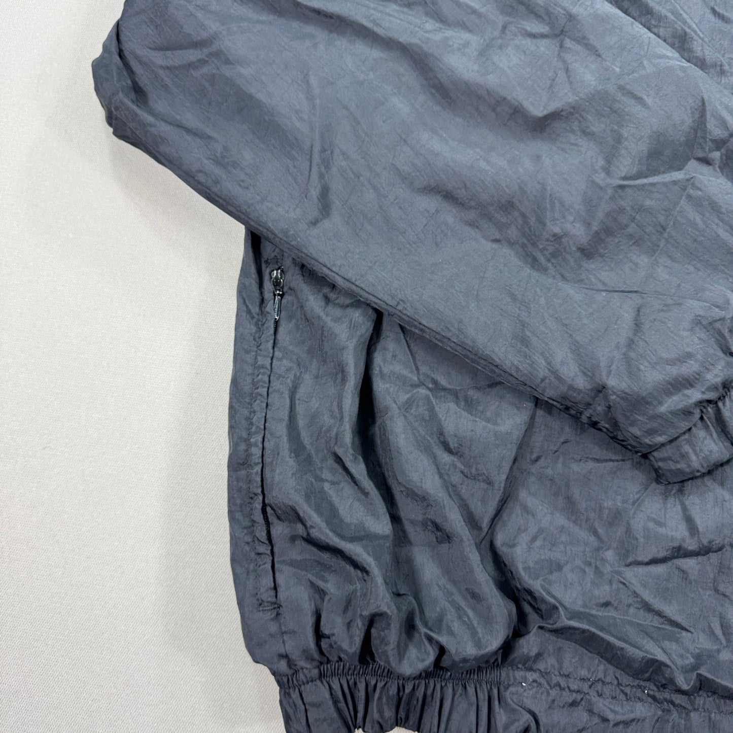 Vintage Nike Track Jacket Men's XL Green Black Full Zip Windbreaker Swoosh 90s