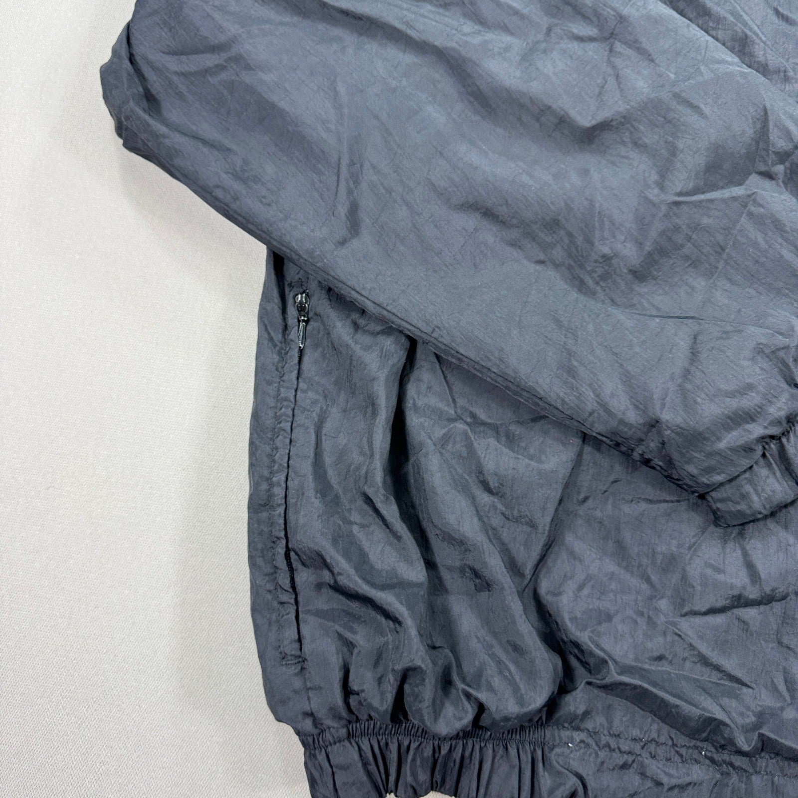 Vintage Nike Track Jacket Men's XL Green Black Full Zip Windbreaker Swoosh 90s