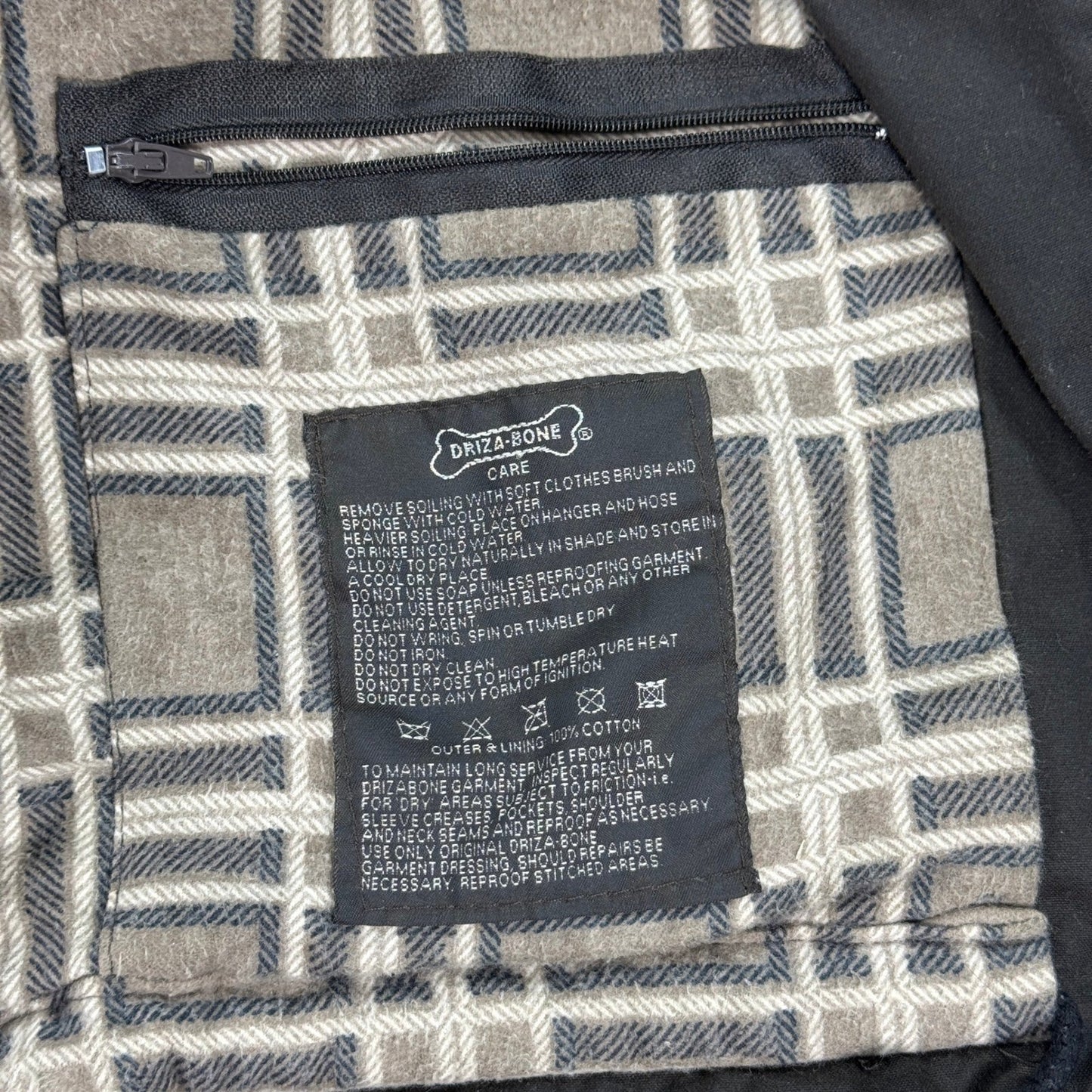 Driza-Bone Coat Style Waxed mens Small Brown Made in Australia Quilted Lining