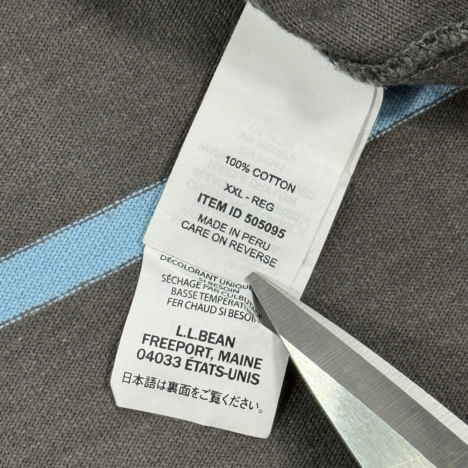 LL Bean Long Sleeve Hoodie Traditional Fit mens 2XL Pullover Striped Comfort