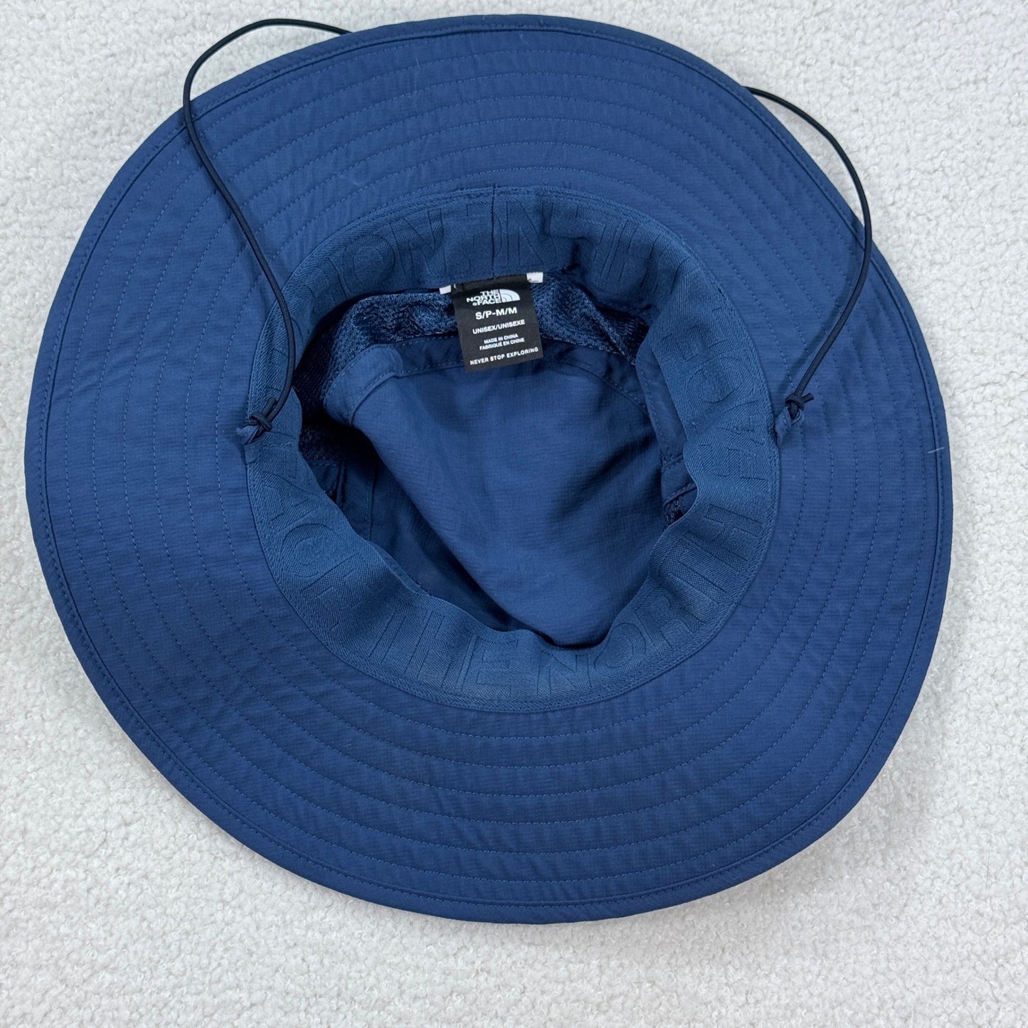 The North Face Blue Bucket Hat Size S - M Vented Adjustable Wide Brim 7 5/8"