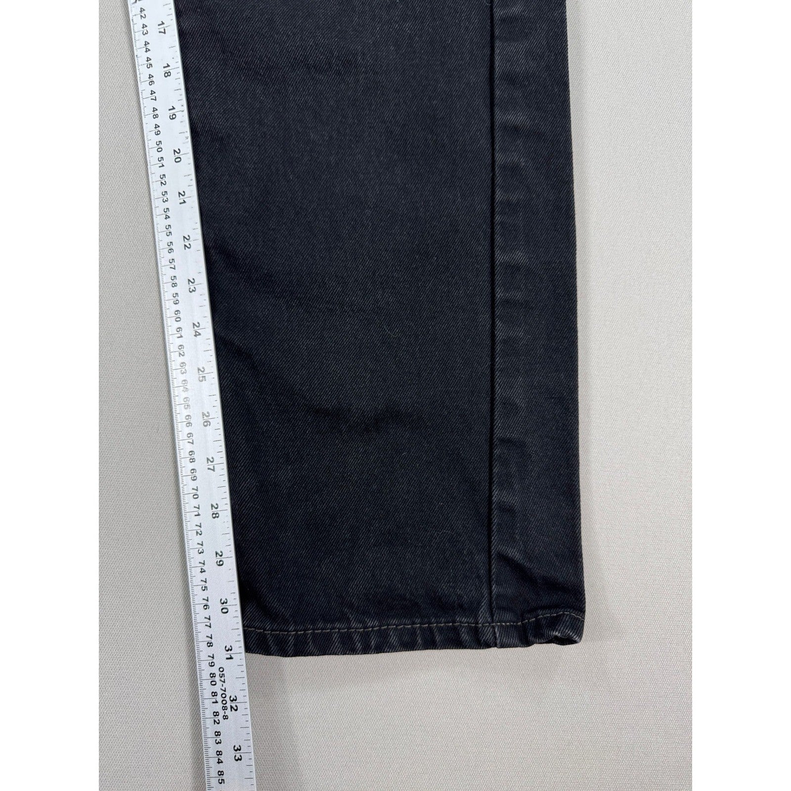 Levi's 505 Regular Fit Jeans mens 36x32 Black Classic Denim Pants Straight Leg