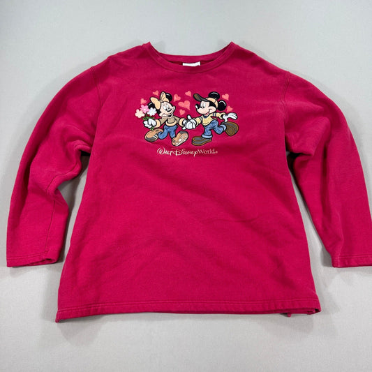 Vintage Disney World Mickey & Minnie Mouse Valentines Sweater Womens XL
