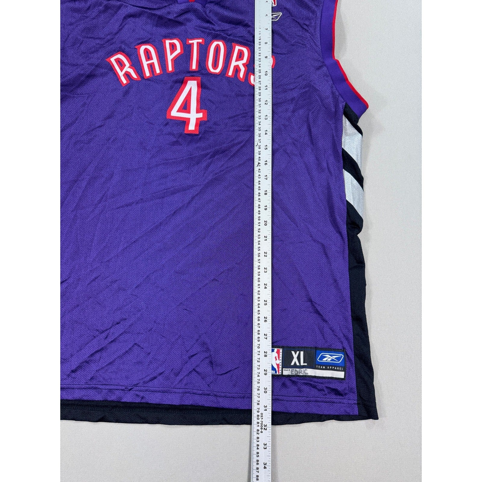 VTG Reebok Toronto Raptors Reebok NBA Jersey mens XL Tank Purple #4 Chris Bosh
