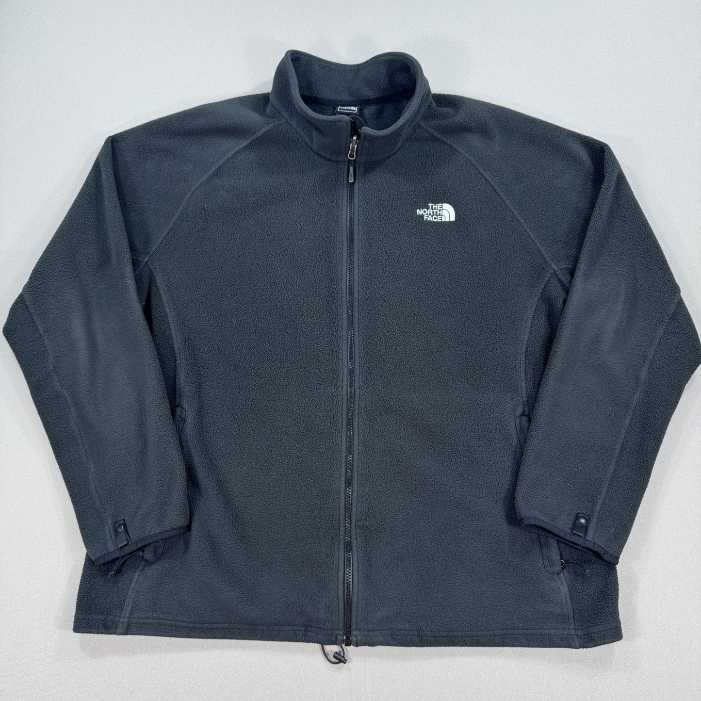 The North Face Khumbu Jacket mens 2XL Gray Full Zip Fleece Sweater Black