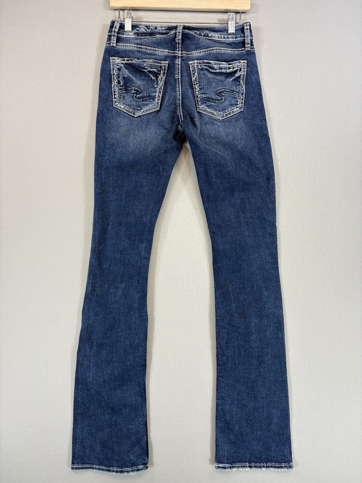 Silver Jeans Co Avery Slim Boot Jeans Womens Size 26x37 Blue Denim Ripped