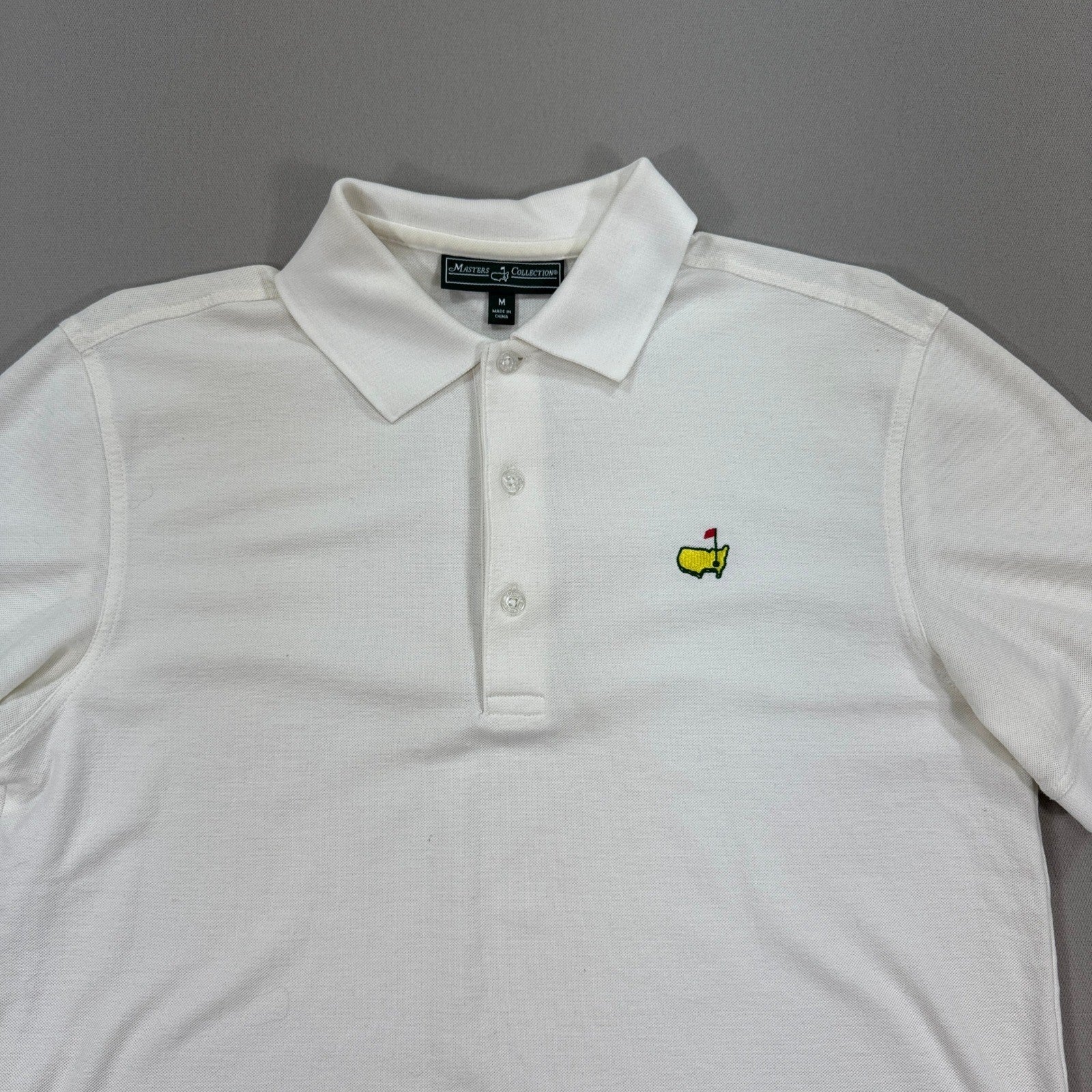 Masters Collection Polo Shirt mens Medium White Golf Augusta National Cotton