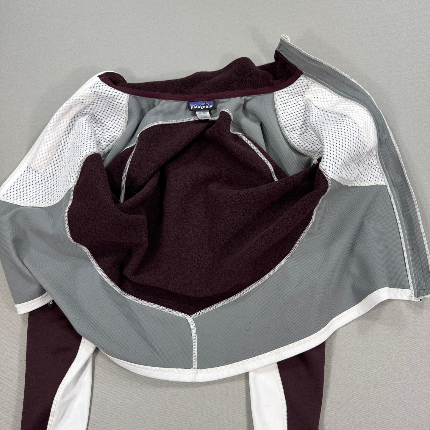 Patagonia Wind Shield Softshell Jacket Womens Small Off White Full Zip Two Tone