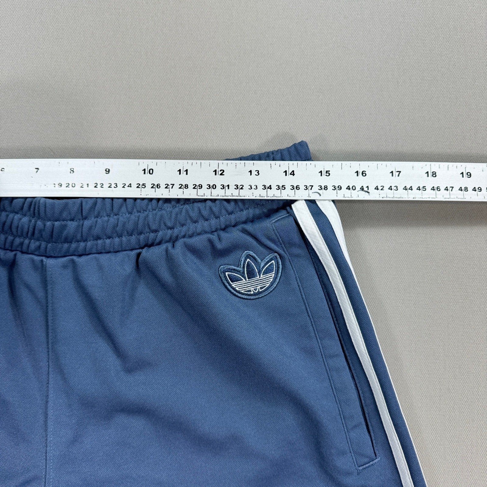 Adidas Bandrix Shorts mens Medium Blue White 3-Stripe Drawstring