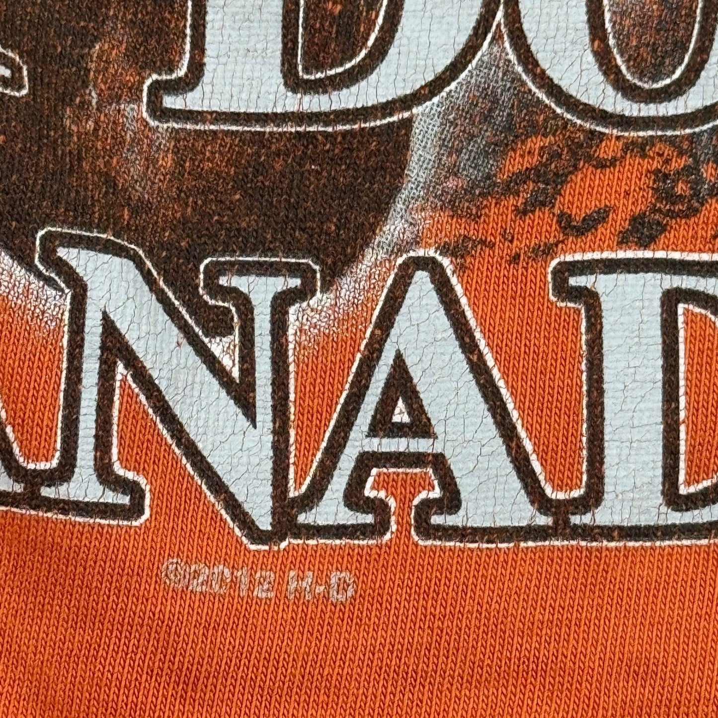 Harley Davidson T-Shirt 2012 Port Dover Friday The 13 mens XL Orange