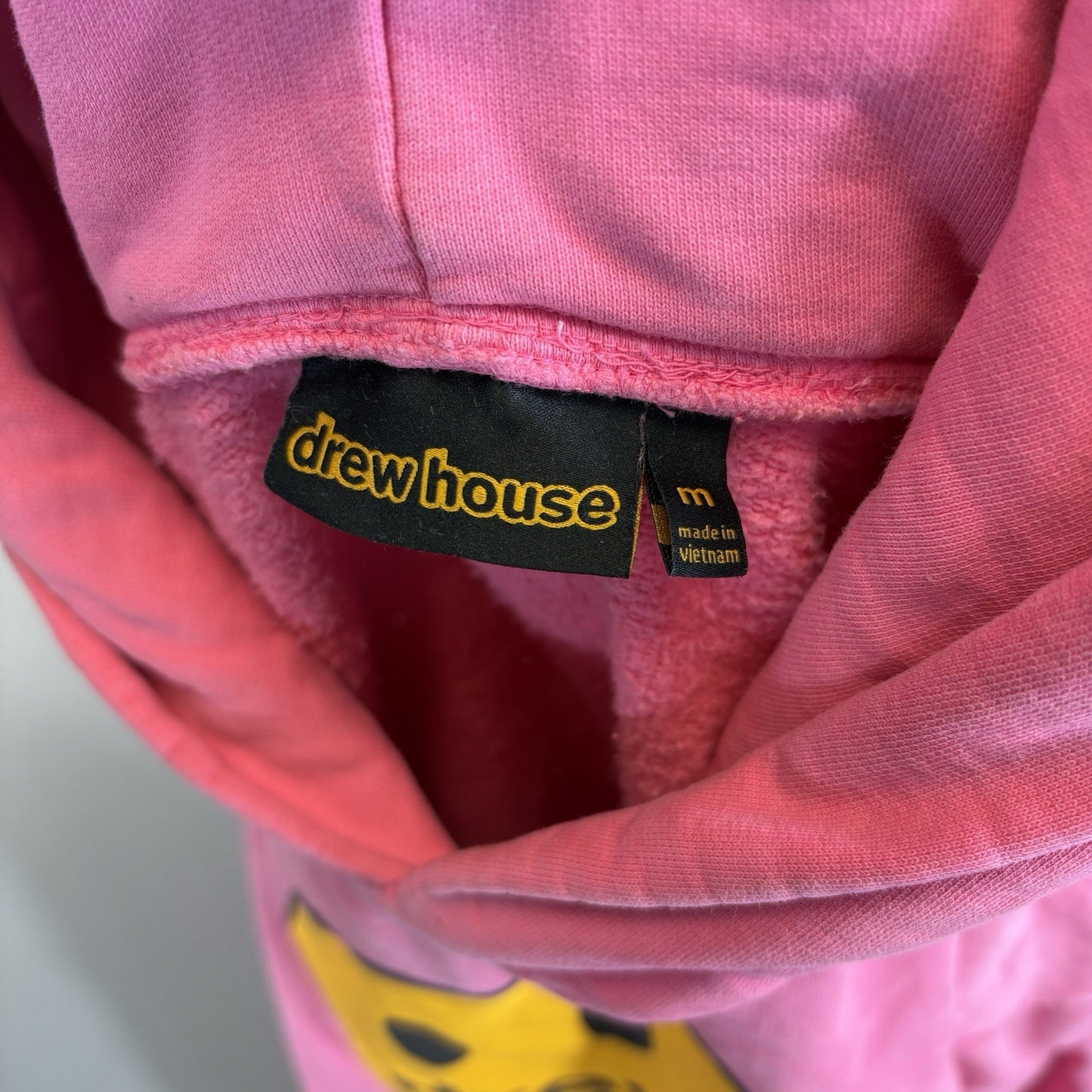 Drew House Justin Bieber Mascot Smile Hoodie mens Medium Pink Sweatshirt