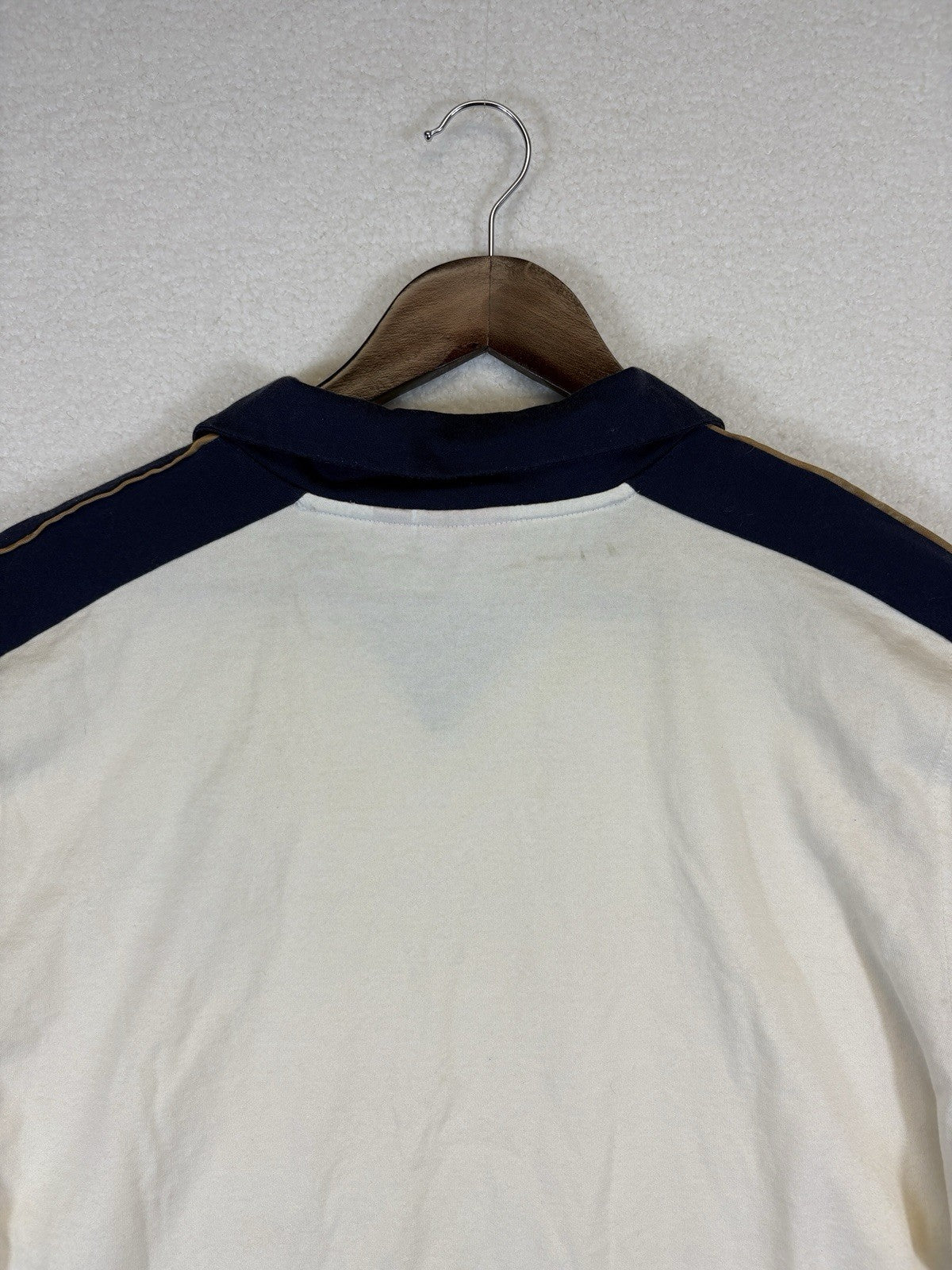 Puma Italia White Polo Shirt Mens Large Gold Lettering