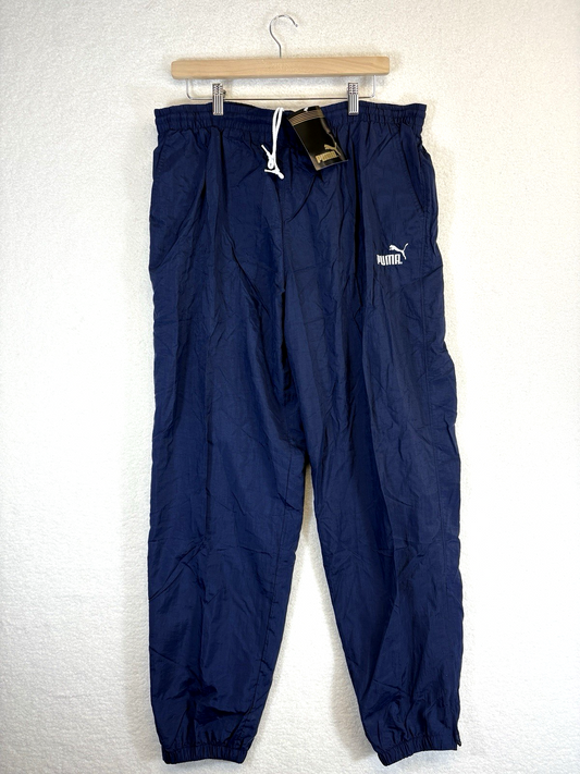 Vintage Puma Circuit Y2K Ankle Zipper Navy Blue Pants With Tag Mens Large New
