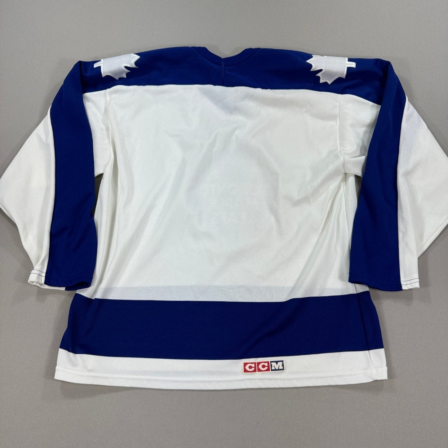 VTG Toronto Maple Leafs CCM Hockey Jersey mens Large Blue White NHL Classic