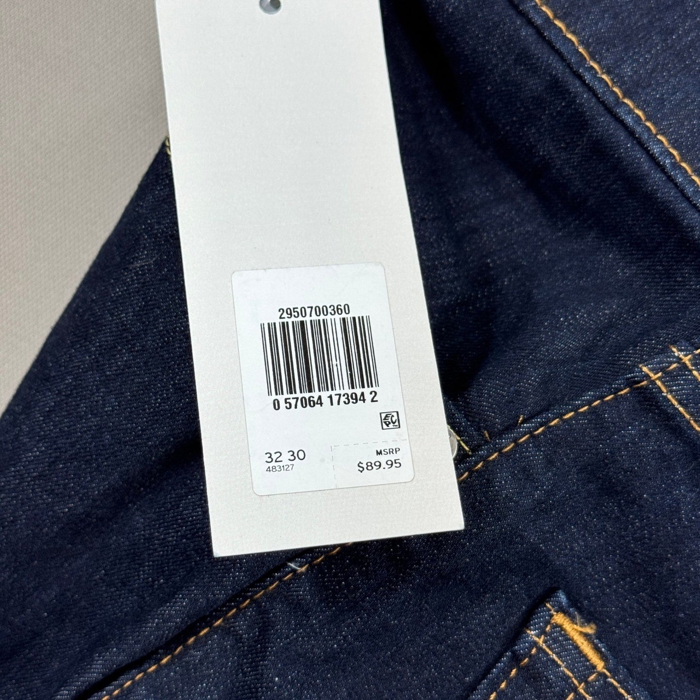 New Levi's 502 Taper Jeans Flex Stretch Dark Wash mens 32x30 Denim