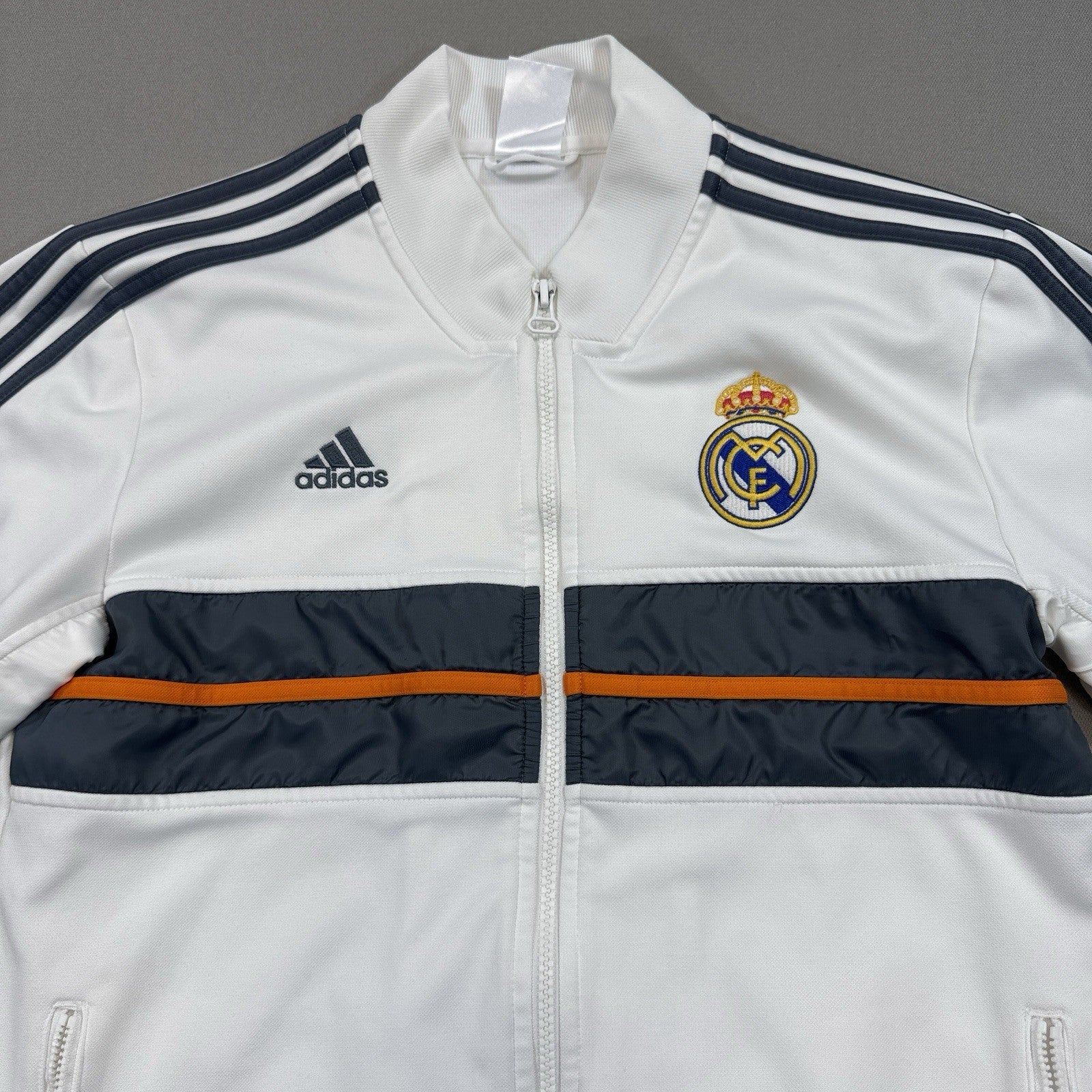 Adidas Real Madrid 2013/14 Anthem Jacket mens Small White Training Top Full Zip