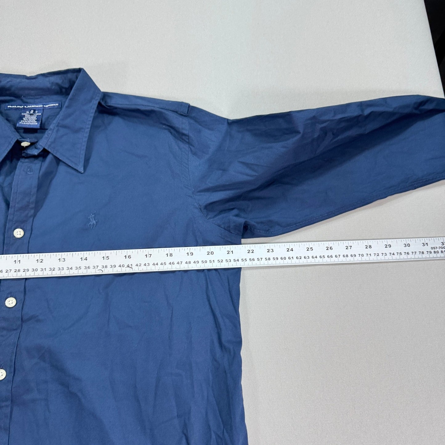 Ralph Lauren Sport Button Up Shirt mens XL Long Sleeve Blue Cotton Blend