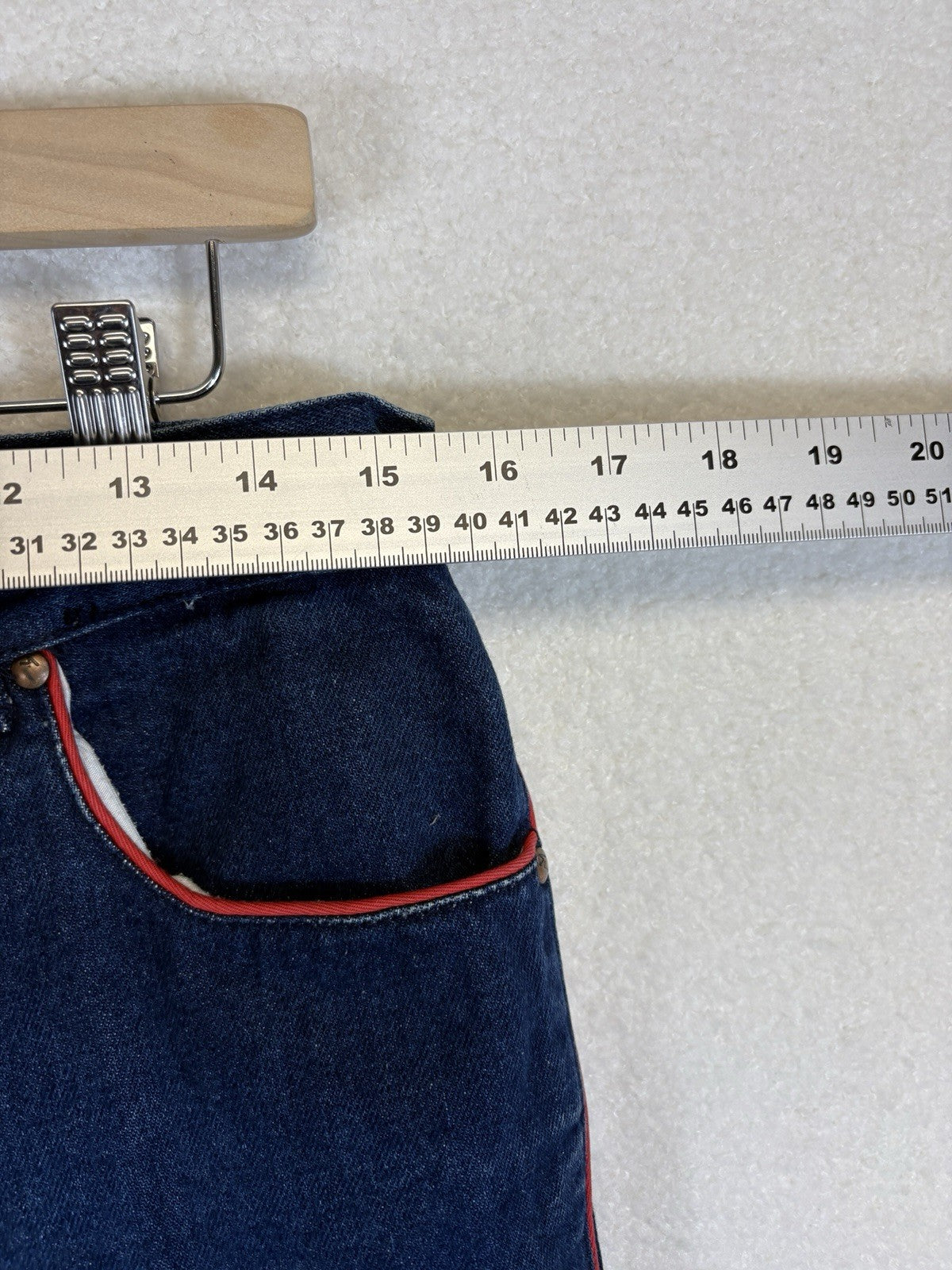 Gloria Vanderbilt Murjani High Rise Tapered Legs Indigo Jeans Womens Size 16