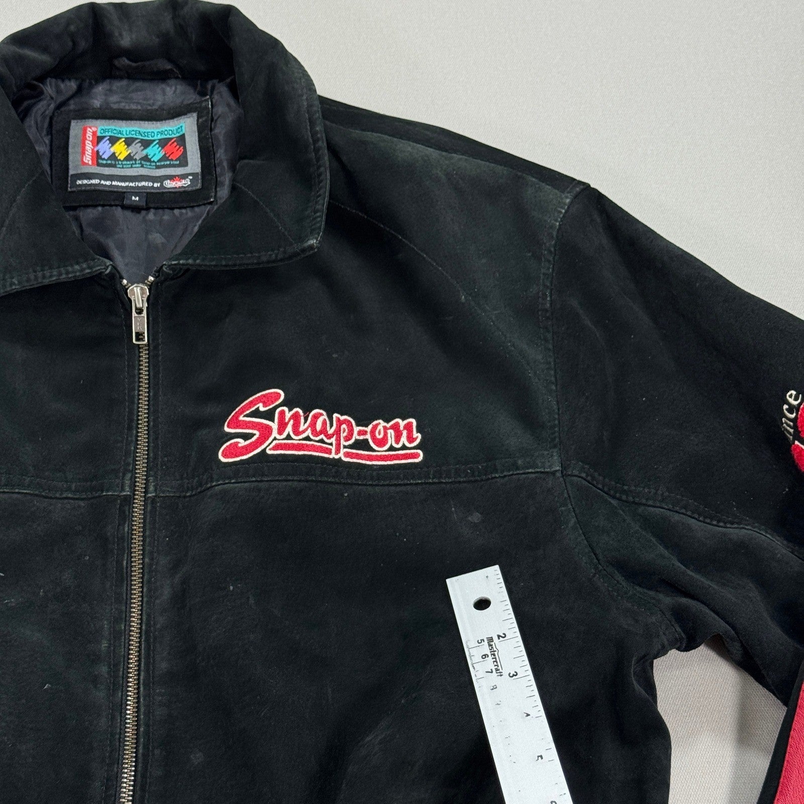 Snap On Tools Racing Jacket Black Suede Limited Edition mens Medium