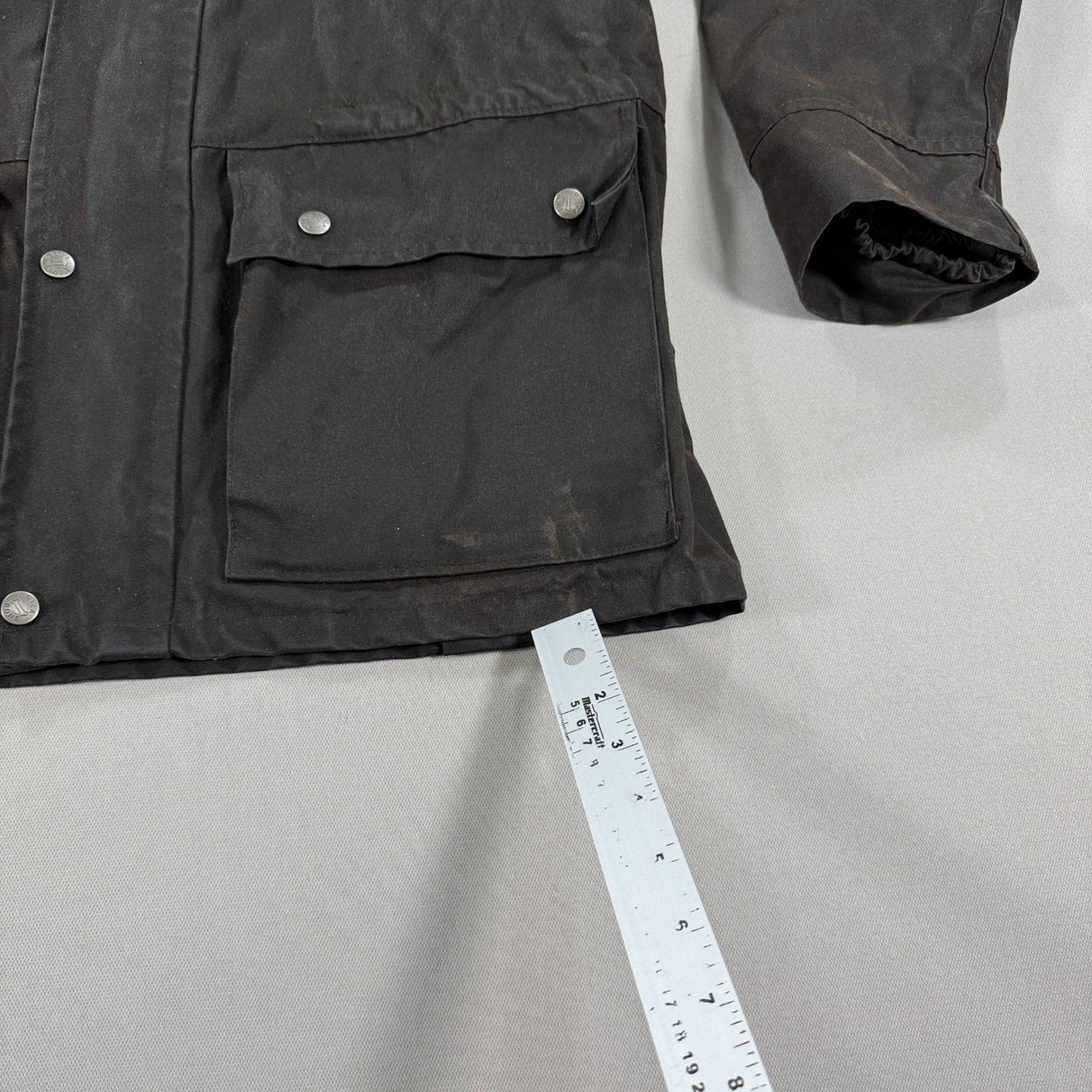 Driza-Bone Coat Style Waxed mens Small Brown Made in Australia Quilted Lining