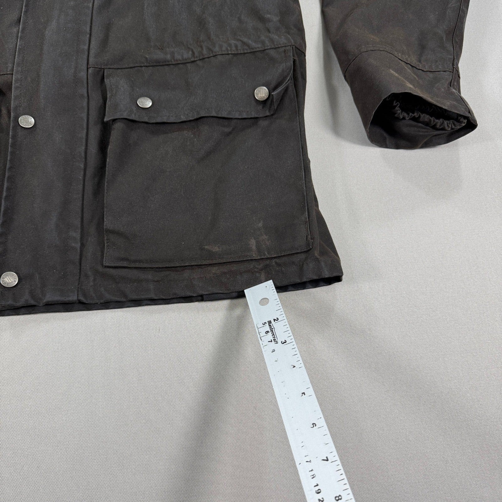 Driza-Bone Coat Style Waxed mens Small Brown Made in Australia Quilted Lining