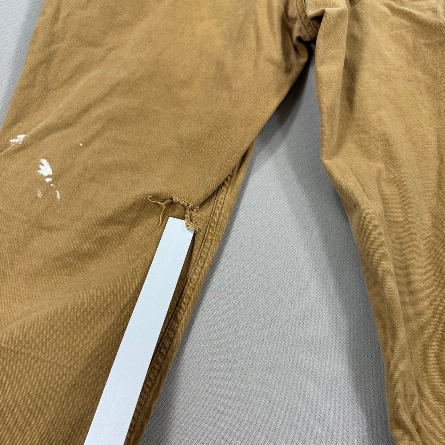 Carhartt Carpenter Work Pants Rugged Flex Relaxed Fit mens 38x30 Brown Canvas