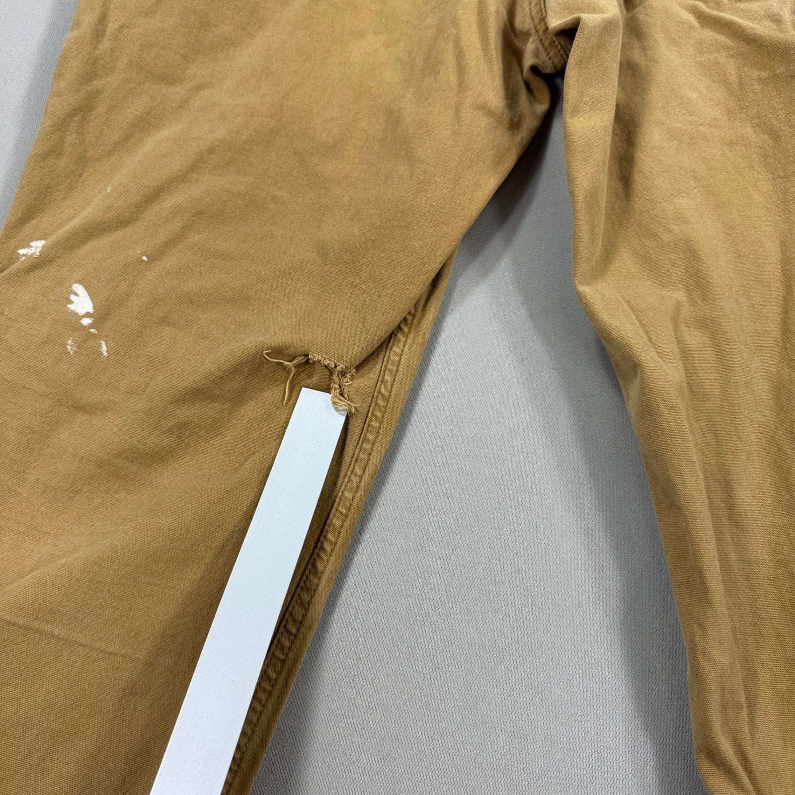 Carhartt Carpenter Work Pants Rugged Flex Relaxed Fit mens 38x30 Brown Canvas