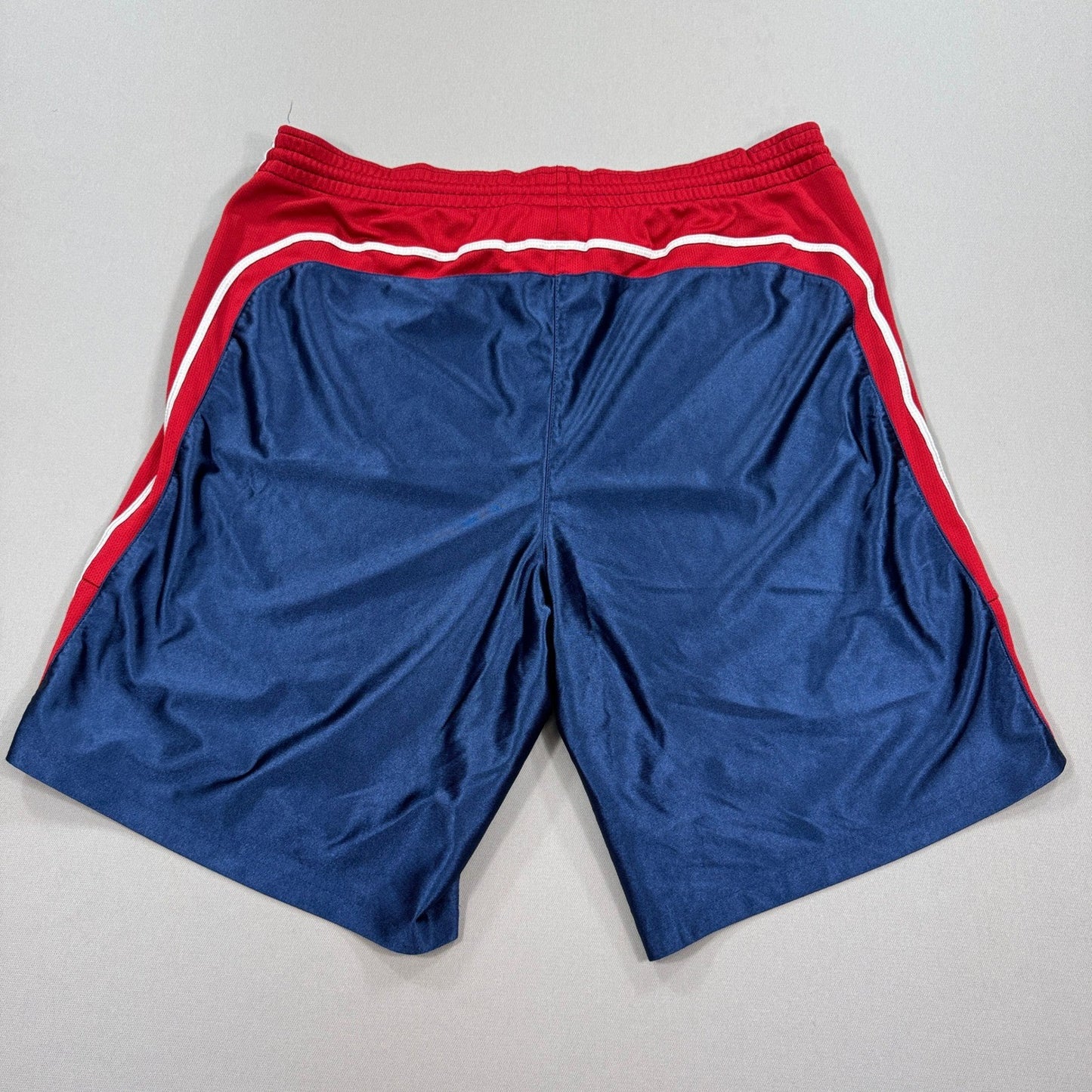 Vintage Nike Basketball Shorts mens XL Blue Red White Gym Running Dri-Fit Mesh