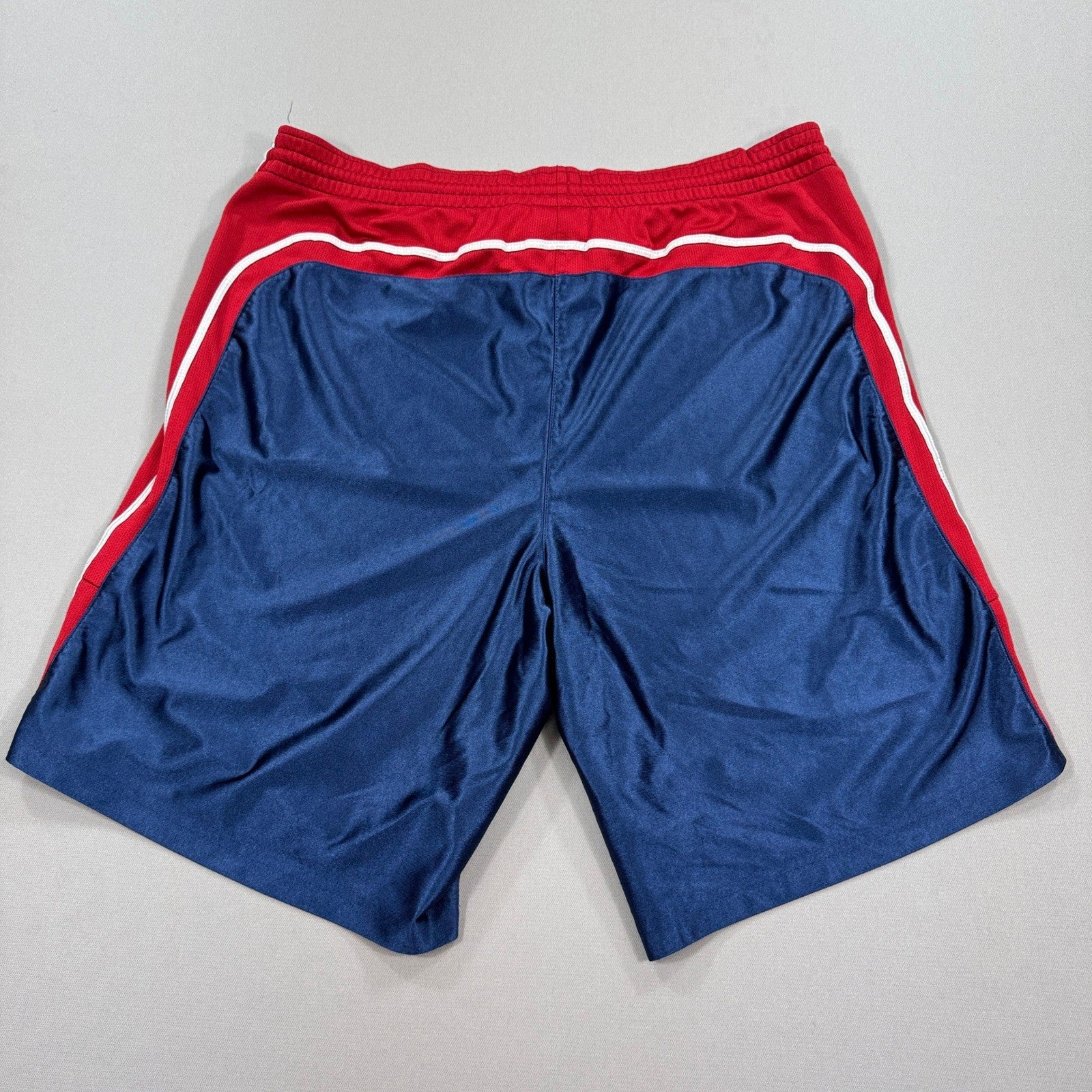 Vintage Nike Basketball Shorts mens XL Blue Red White Gym Running Dri-Fit Mesh