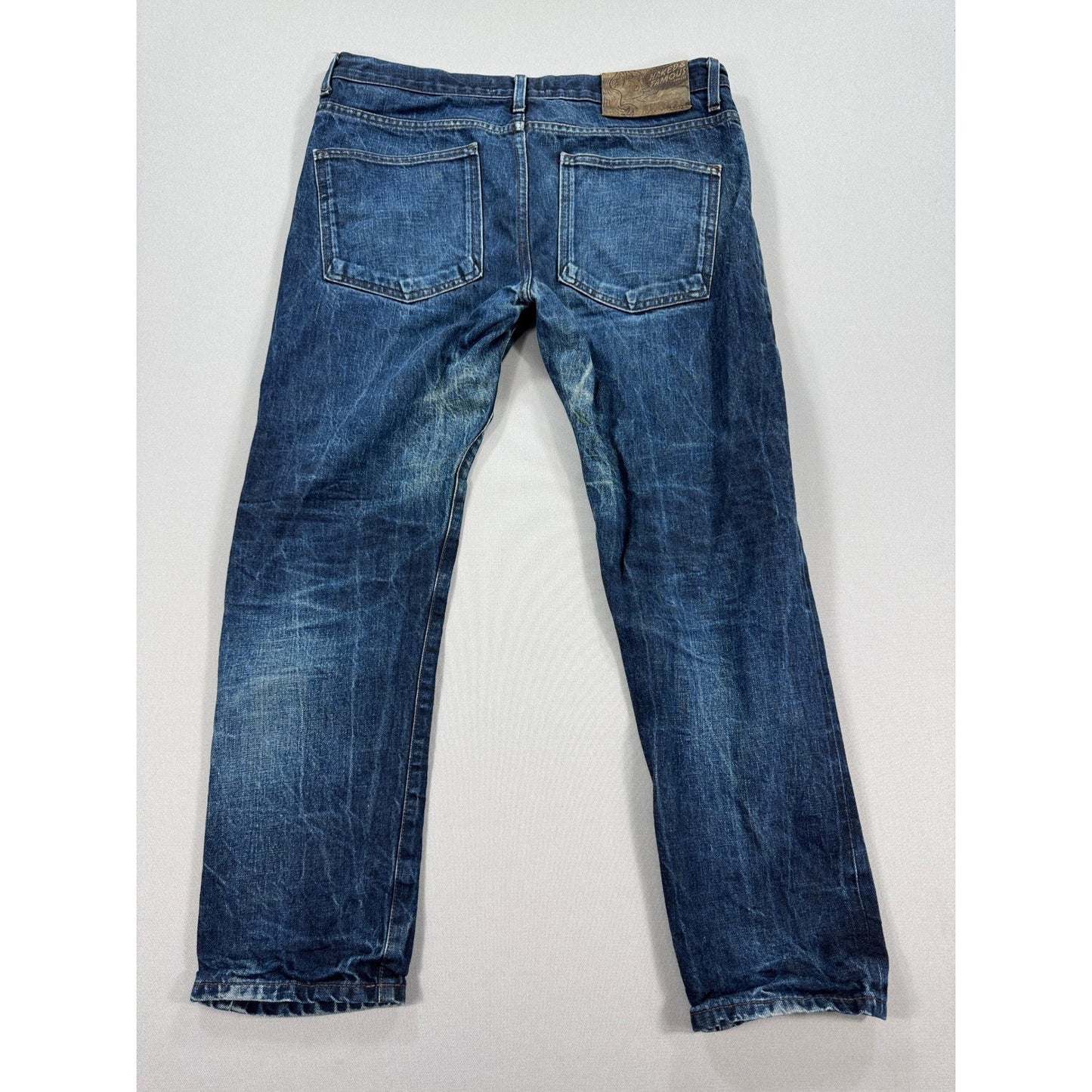 Naked & Famous Denim Jeans Super Guy Catechu Selvedge Indigo mens Size 36 Blue