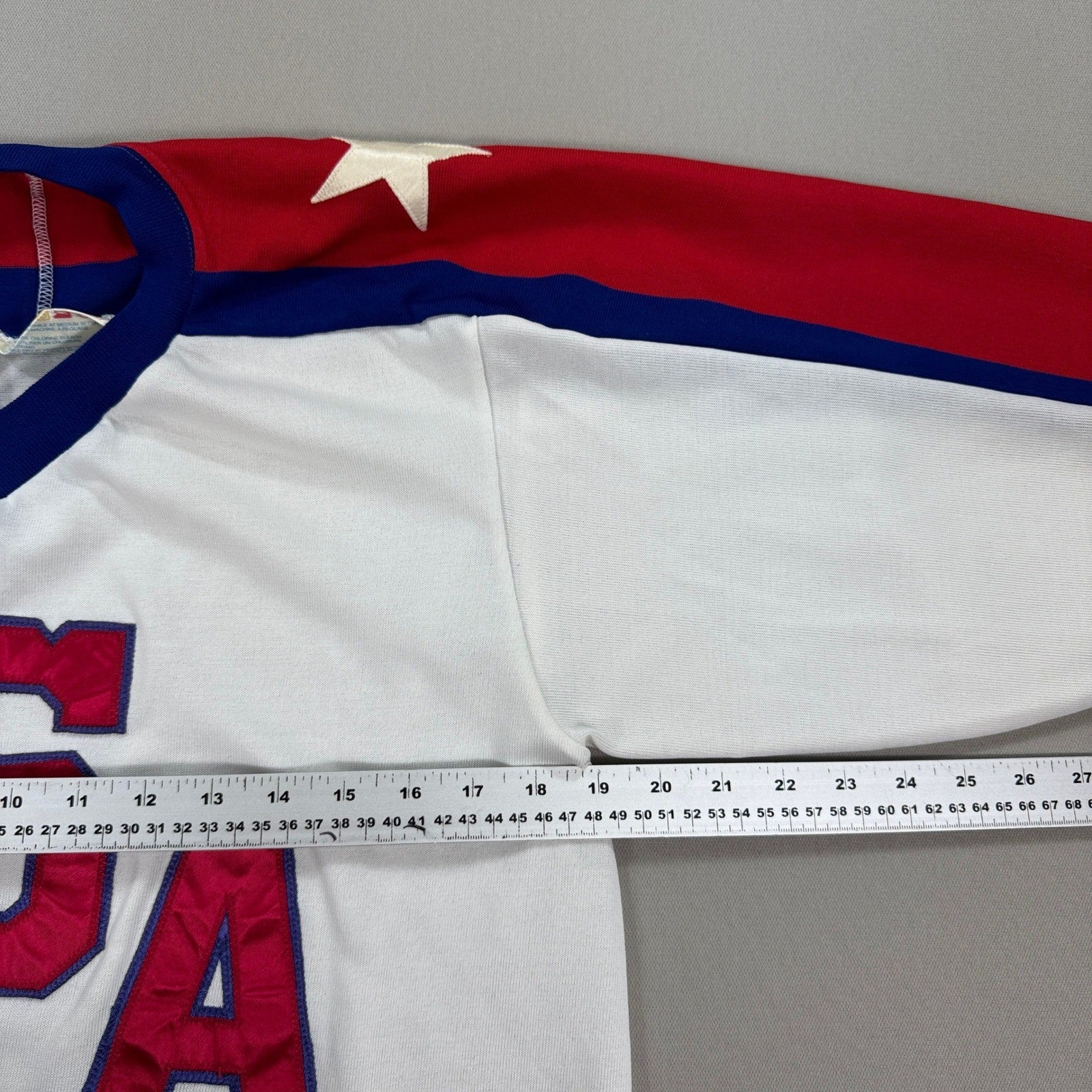 Rare Vintage 90s Cooper Team USA Hockey Jersey Olympic Mens Small Made In Canada
