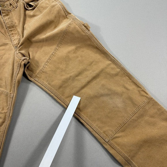 Tough Duck Carpenter Pants mens 31x31 Brown Canvas Double Knee Workwear Utility