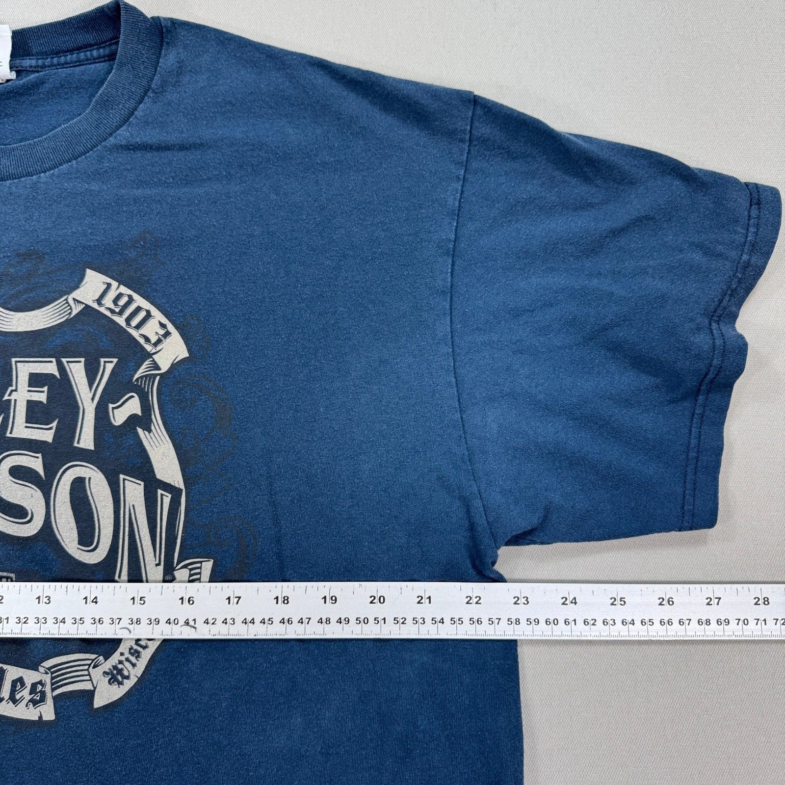 VTG Harley Davidson T-Shirt Front & Back Graphic mens XL Blue Cancun Mexico Y2K