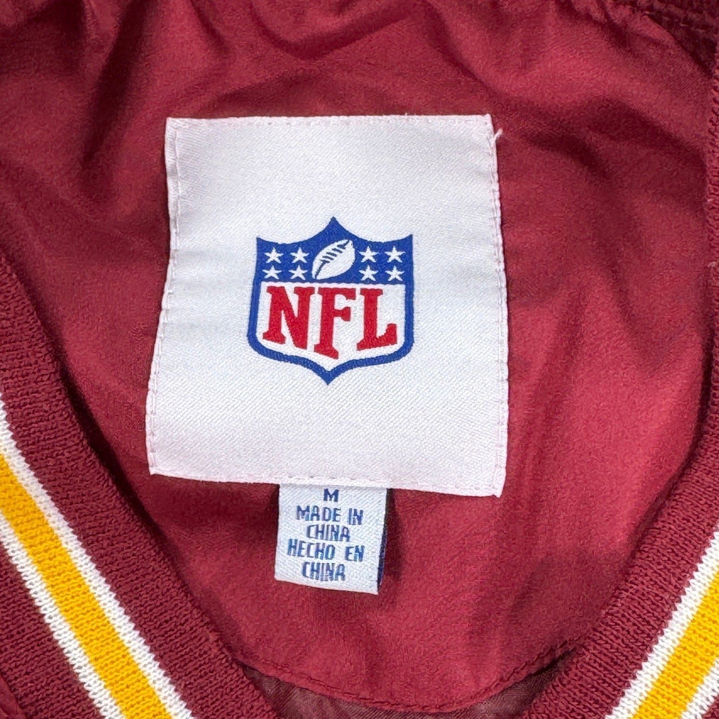 Vintage NFL Washington Redskins Jacket Mens Medium Outline Spellout Pullover