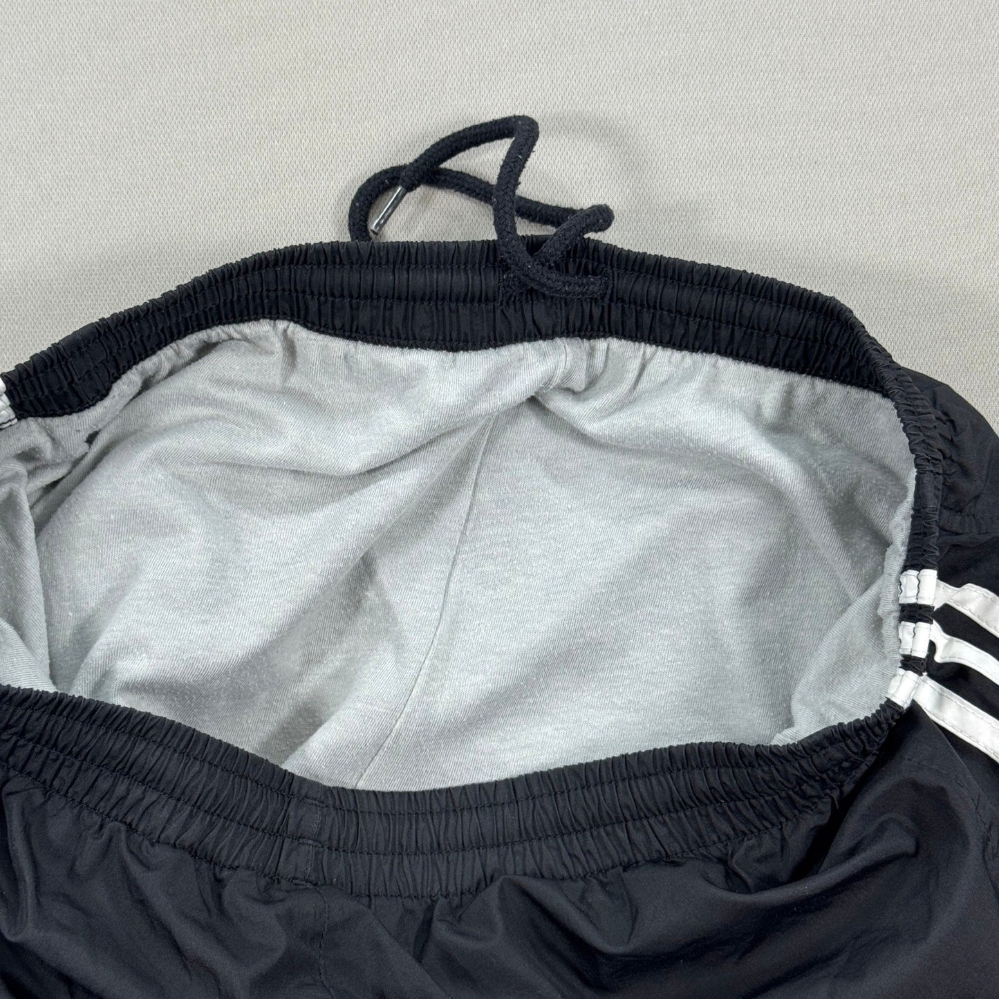 Vintage Adidas Track Pants Mens Small Black Ankle Zipped Drawstrings Trefoil Y2K