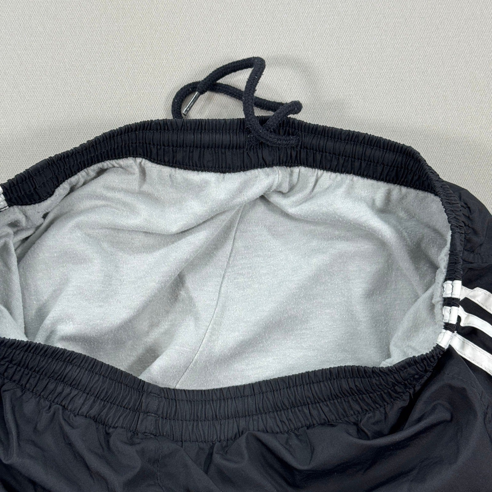 Vintage Adidas Track Pants Mens Small Black Ankle Zipped Drawstrings Trefoil Y2K