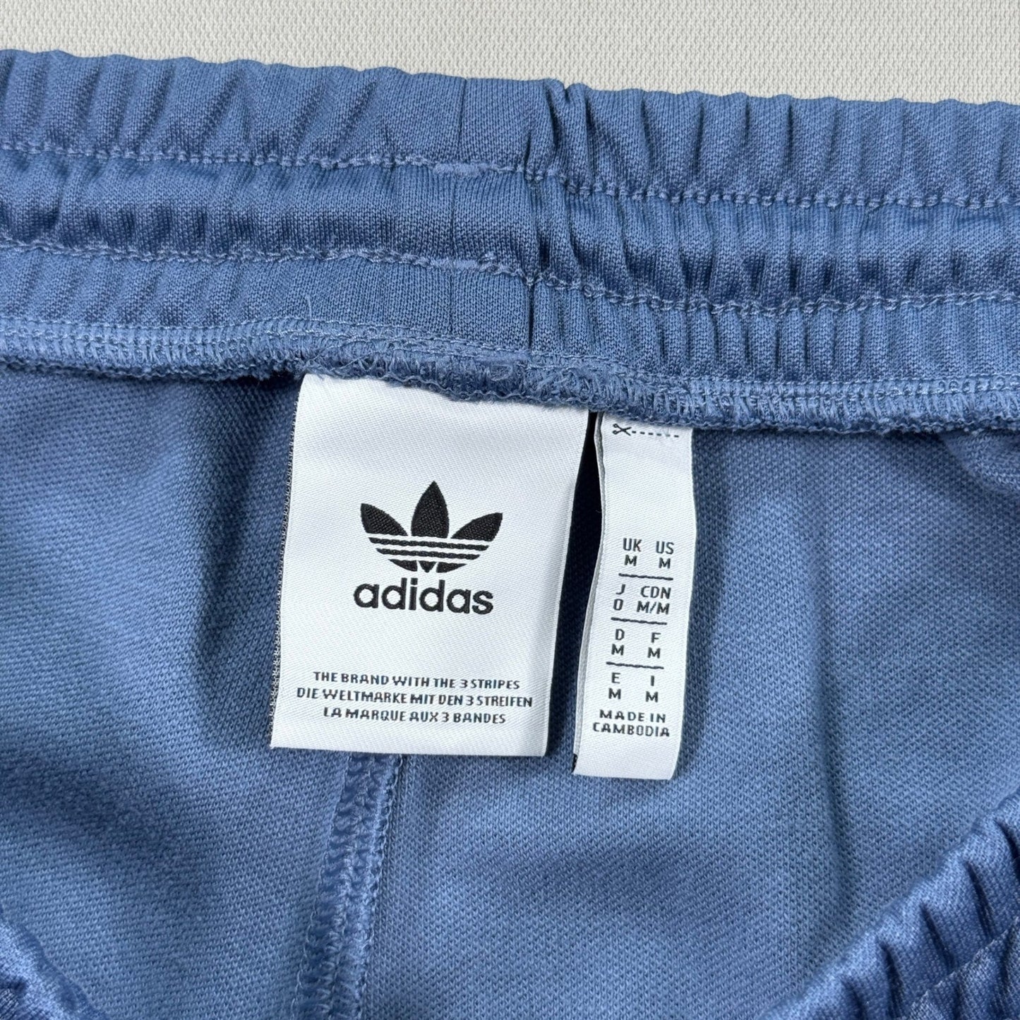 Adidas Bandrix Shorts mens Medium Blue White 3-Stripe Drawstring