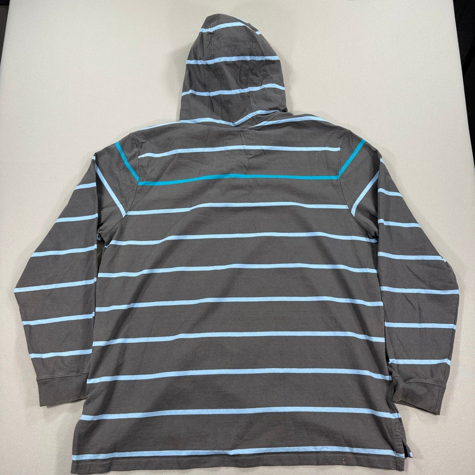 LL Bean Long Sleeve Hoodie Traditional Fit mens 2XL Pullover Striped Comfort