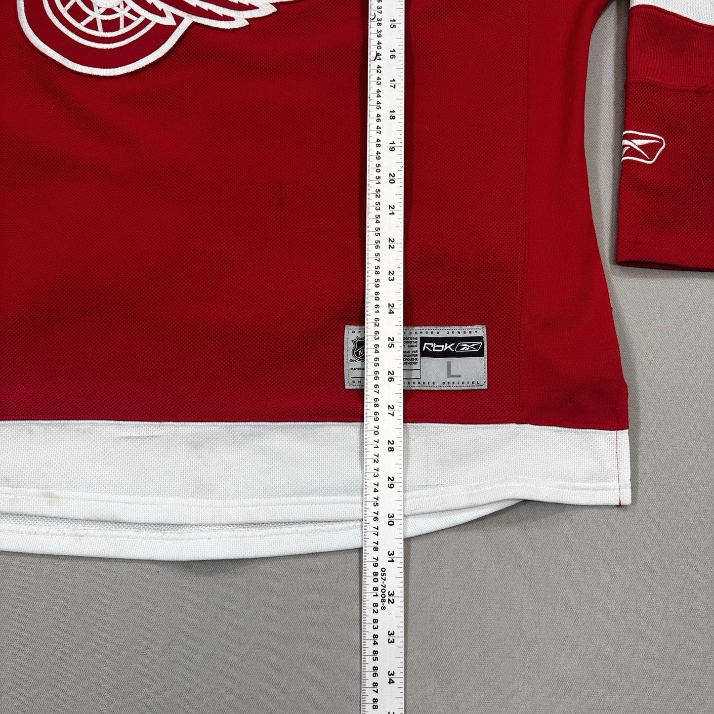 HENRIK ZETTERBERG DETROIT RED WINGS REEBOK RED JERSEY “A” SIZE Large,CCM