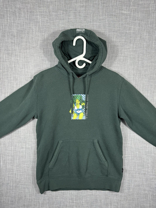 Vans Marvel She-Hulk Print Hoodie Sweatshirt Adult Small Green Off Wall Collab