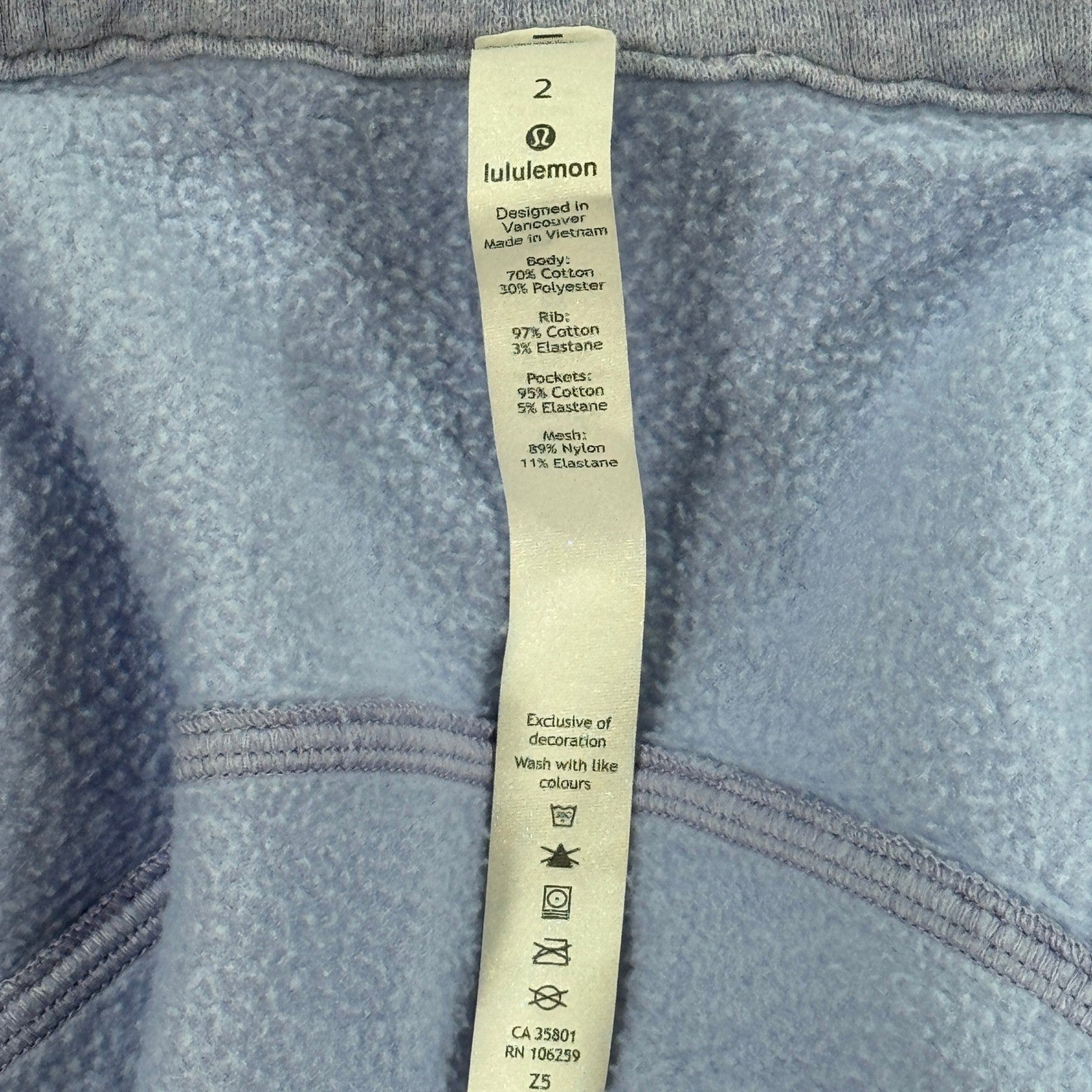 Lululemon Scuba Hoodie Womens Size 2 Purple Full Zip Athletic Wear Fleece