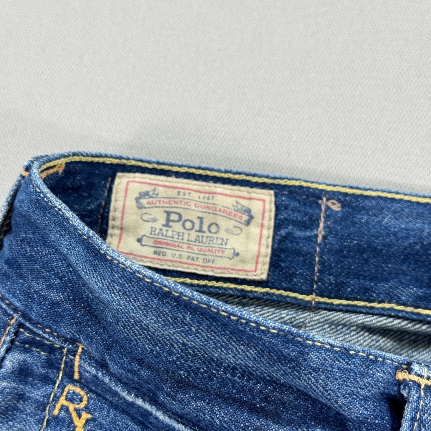 Polo Ralph Lauren Patchwork Jeans Astor Slim Boyfriend Womens Size 26