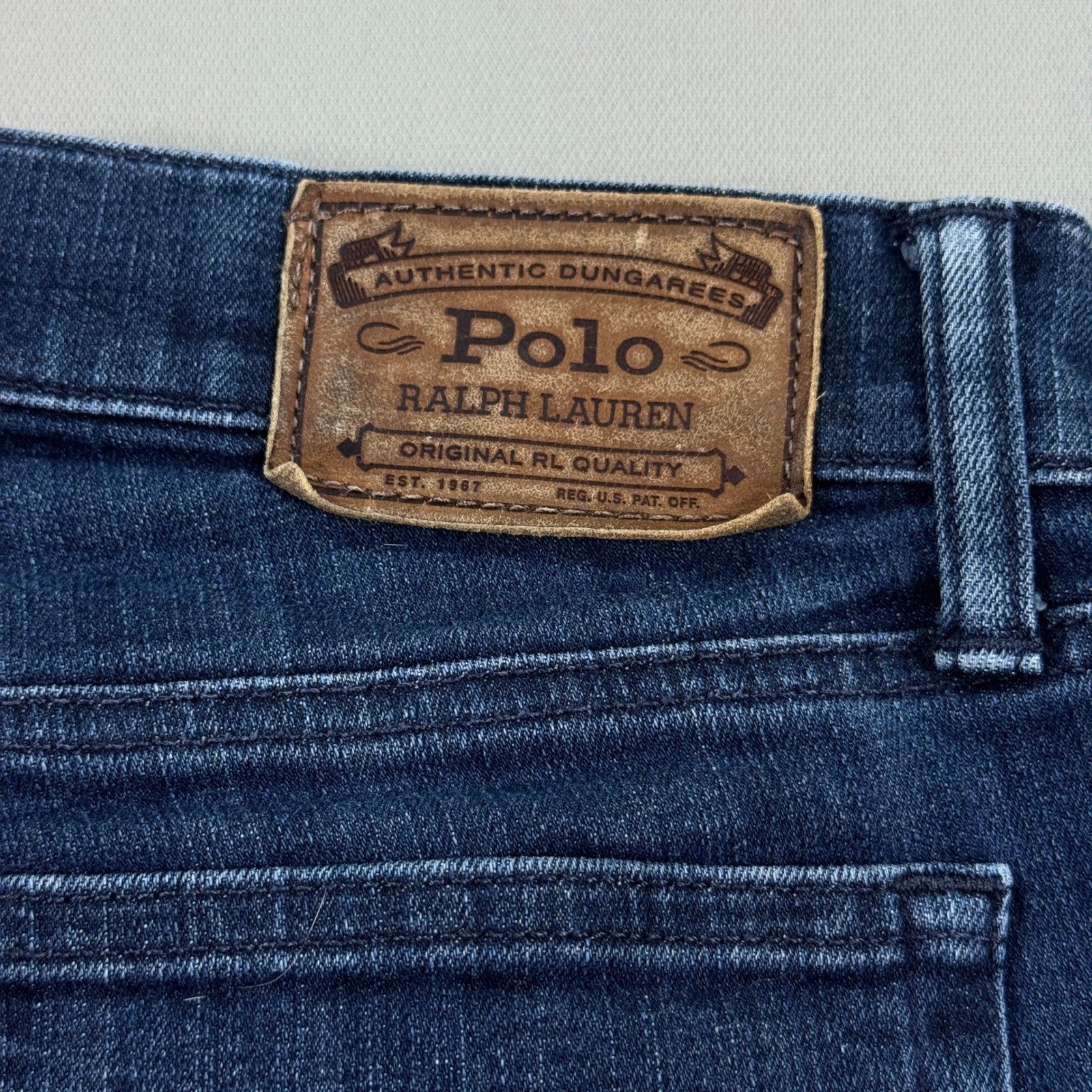 Polo Ralph Lauren Tompkins Skinny Jeans Womens Size 29 Blue Denim Dark Wash