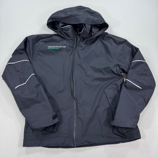 Mercedes AMG Petronas Formula One Team Jacket mens XL Black Coat Insulated