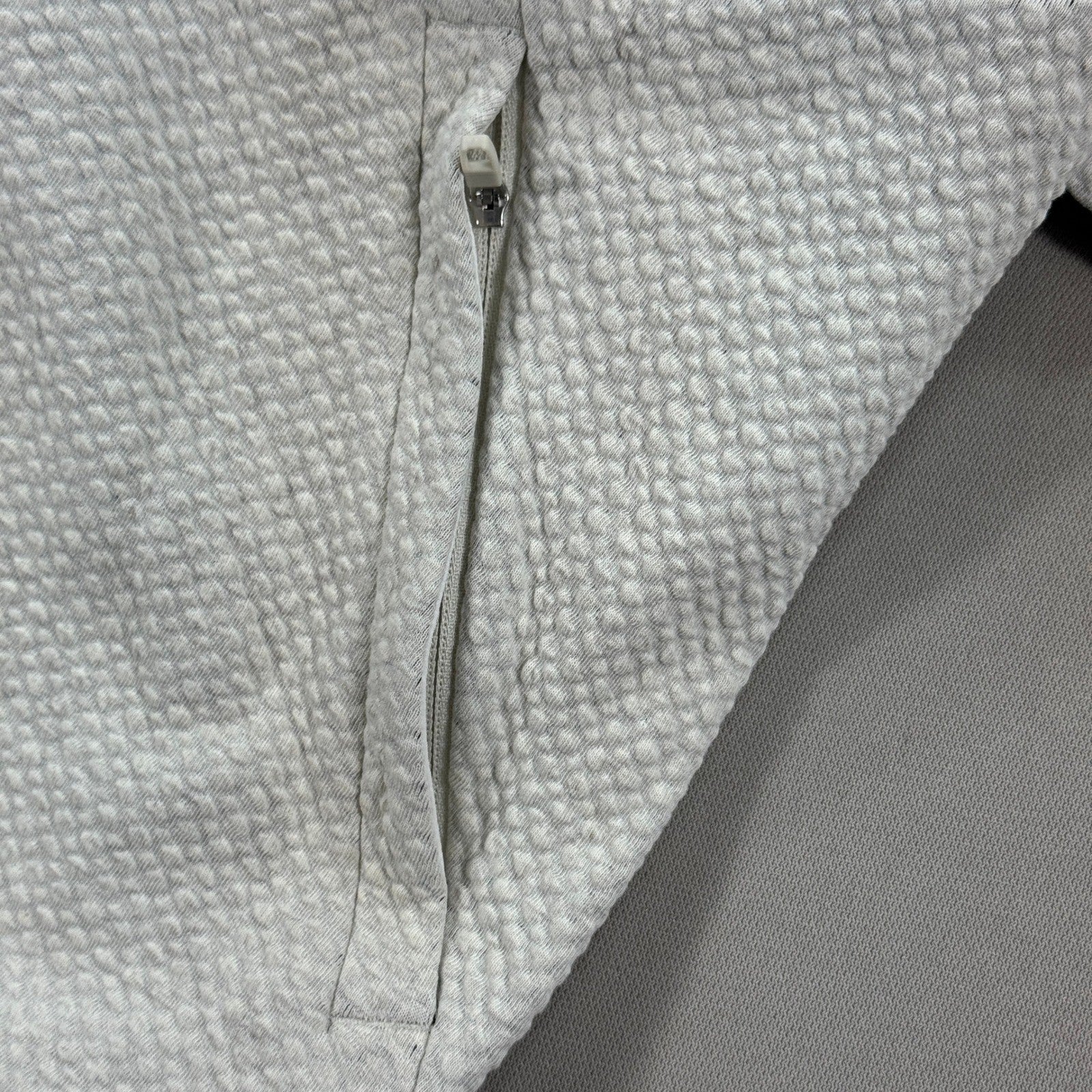 Lululemon At Ease Hoodie mens Medium Heather Light Gray Textured Knit Pullover