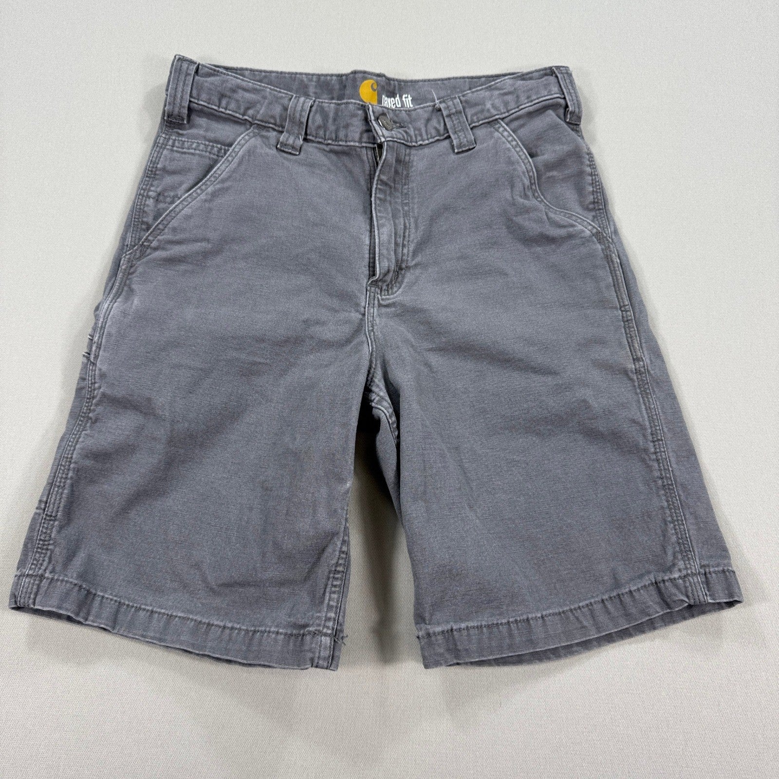 Carhartt Carpenter Shorts Relaxed Fit mens Size 30 Gray Canvas Workwear Casual